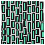 200515 - Black and Turquoise on White Fabric
