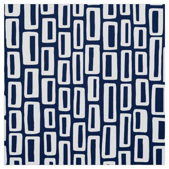 200515 - White on Dark Blue 001744 Fabric (Swatch)