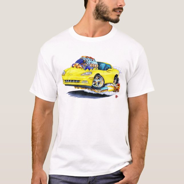 2005-10 Corvette Yellow Car T-Shirt (Front)