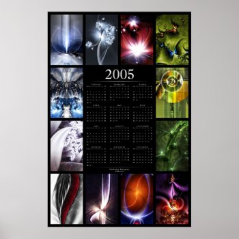 2005 Fractal Calendar Poster by creativ82 at Zazzle