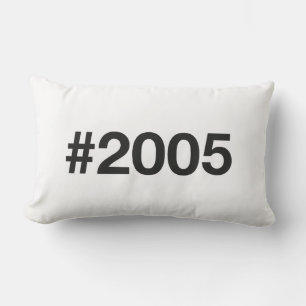 2005 Hashtag 21st birthday 21 years Lumbar Pillow