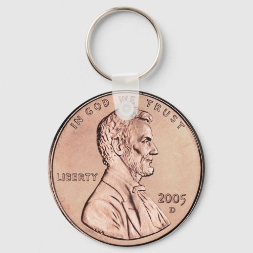 2005 Lincoln Memorial 1 cent copper coin money Keychain