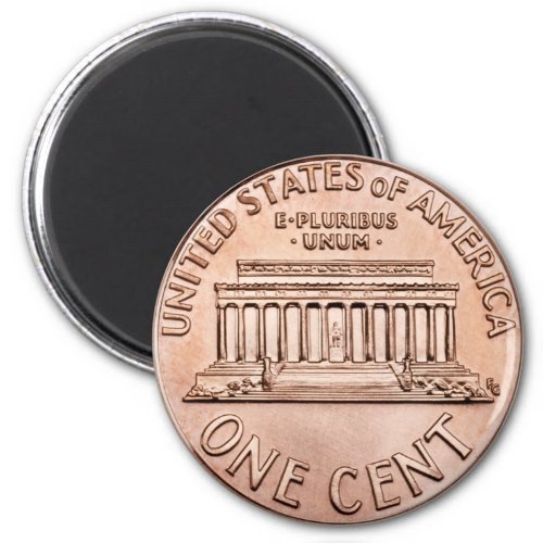 2005 Lincoln Memorial 1 cent copper coin money Magnet