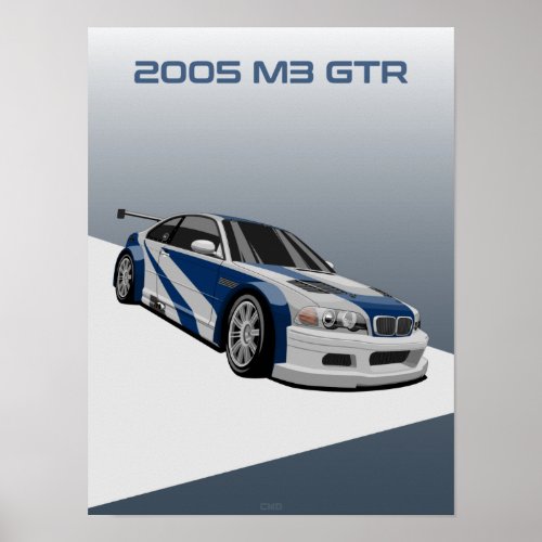 2005 M3 GTR racing car Poster