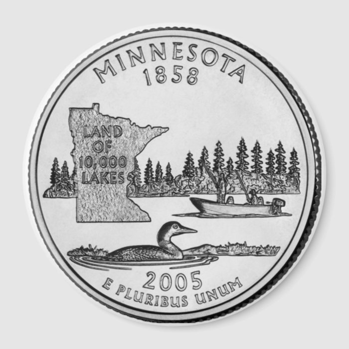 2005 Minnesota State Quarter magnet