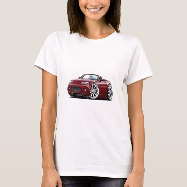 2006-08 Miata Maroon Car T-Shirt (Front)