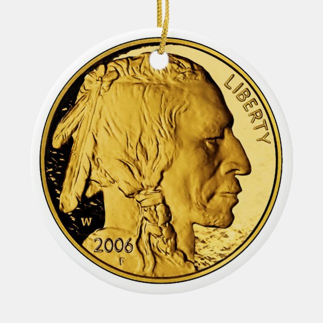 2006 American Buffalo Proof Gold Bullion Coin Ceramic Ornament (Front)