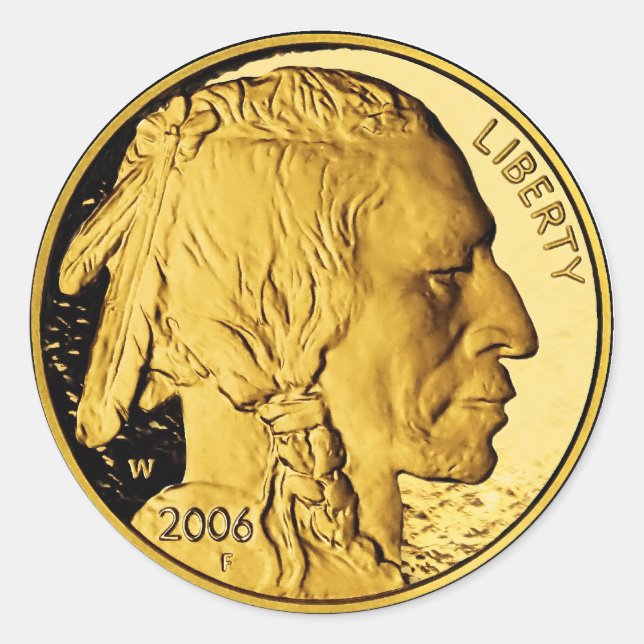 2006 American Buffalo Proof Gold Bullion Coin Classic Round Sticker (Front)