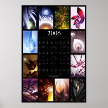 2006 Fractal Calendar Poster by creativ82 at Zazzle