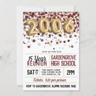 2006 High School College Reunion Invitation