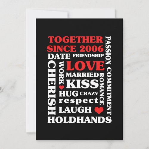 2006 Together Since 14 th Anniversary Gift Invitation