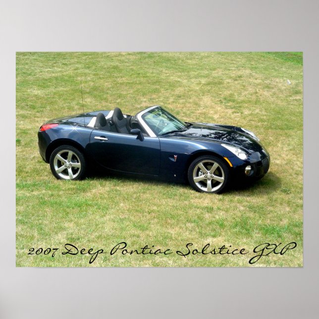 2007 Deep Blue Pontiac Solstice GXP Picture Poster (Front)