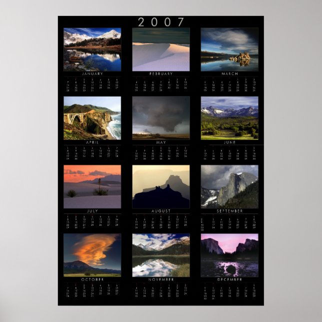2007 Landscape Photograpy Calendar Poster (Front)