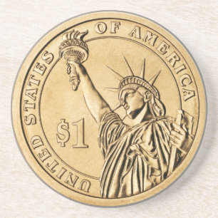 2007 Presidential One Dollar Coin from U.S. Mint Coaster