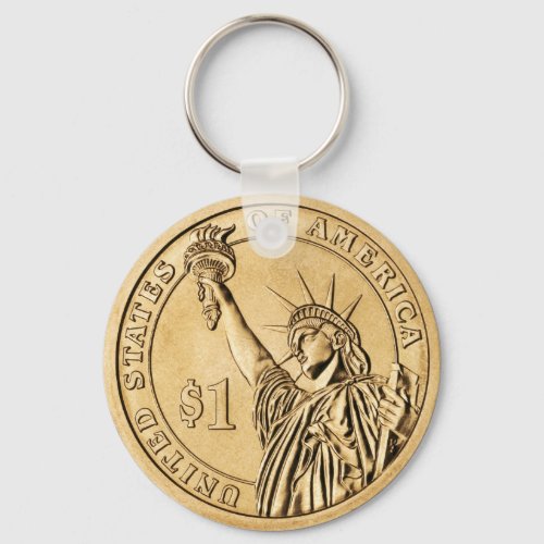 2007 Presidential One Dollar Coin from US Mint Keychain