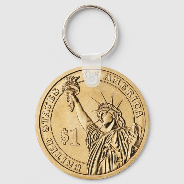 2007 Presidential One Dollar Coin from U.S. Mint Keychain (Front)
