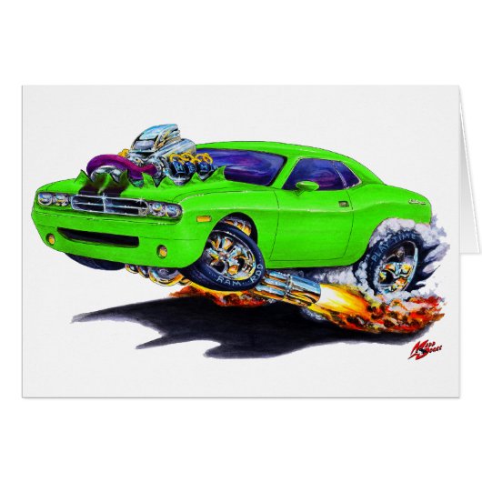 2008-10 Challenger Green Car Cards (Front Horizontal)