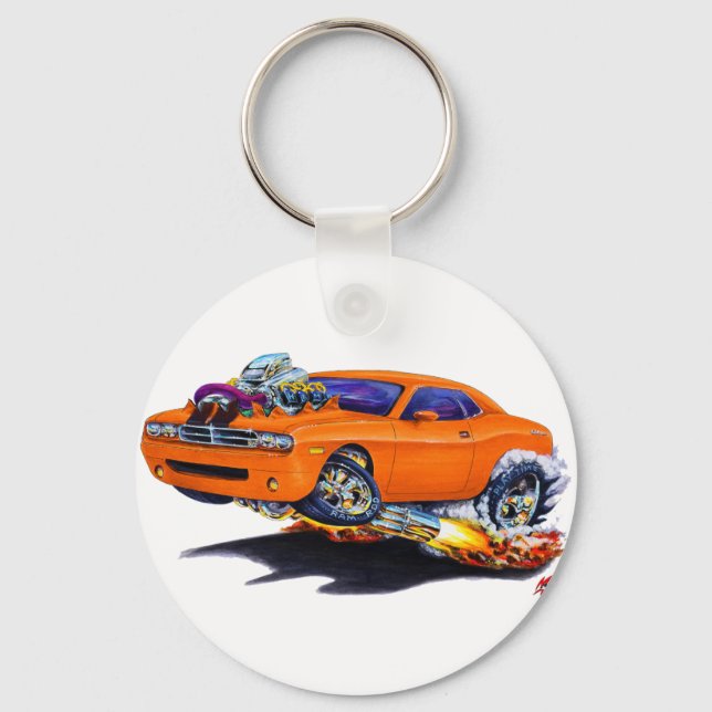 2008-10 Challenger Orange Car Keychain (Front)