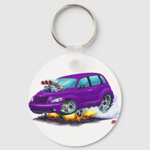 2008_10 PT Cruiser Purple Car Keychain