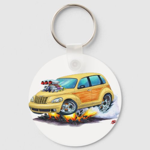 2008-10 PT Cruiser Tan Woodie Keychain