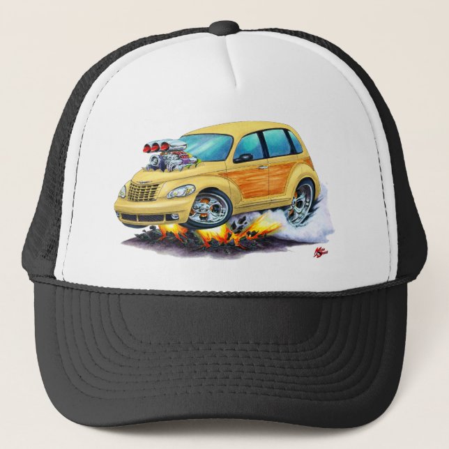 2008-10 PT Cruiser Tan Woodie Trucker Hat (Front)