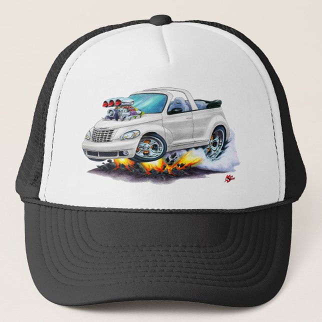 2008-10 PT Cruiser White Convertible Trucker Hat (Front)