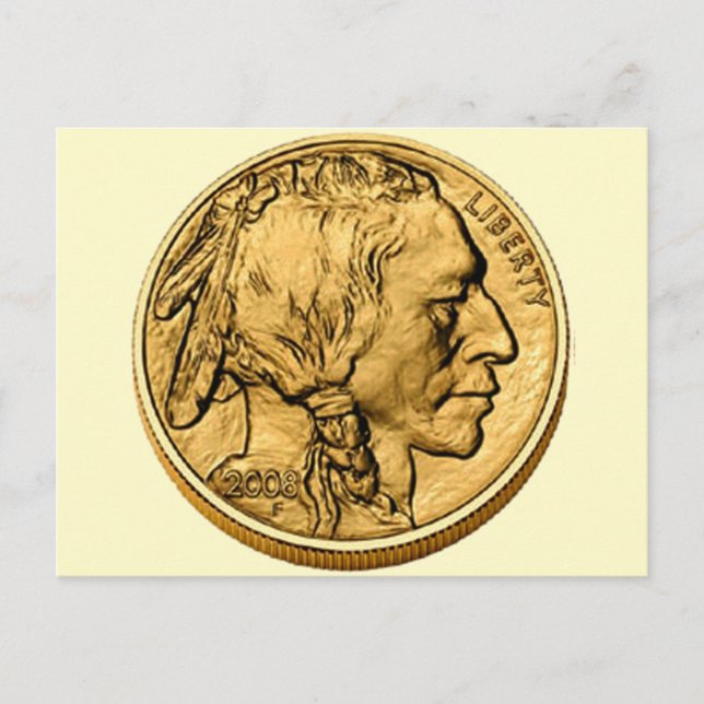 2008 American Buffalo Gold Bulion Coin Post Card (Front)