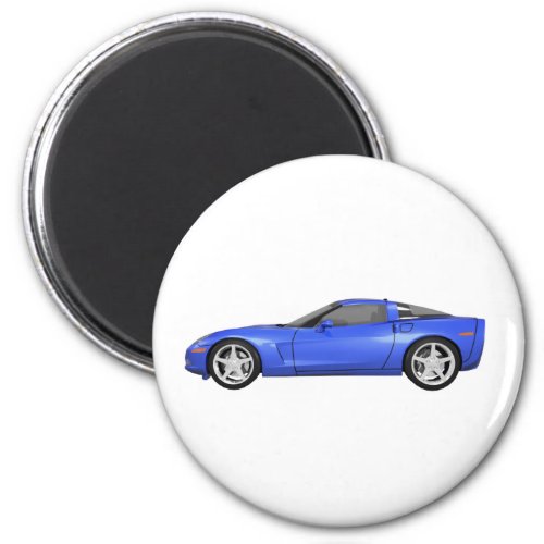 2008 Corvette Sports Car Blue Finish Magnet