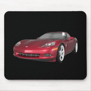 2008 Corvette: Sports Car: Candy Apple Finish: Mouse Pad
