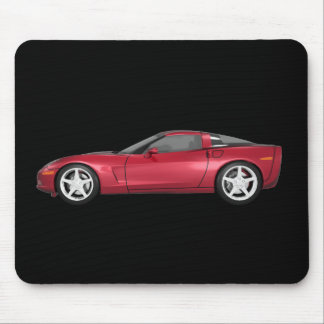 2008 Corvette: Sports Car: Candy Apple Finish: Mouse Pad