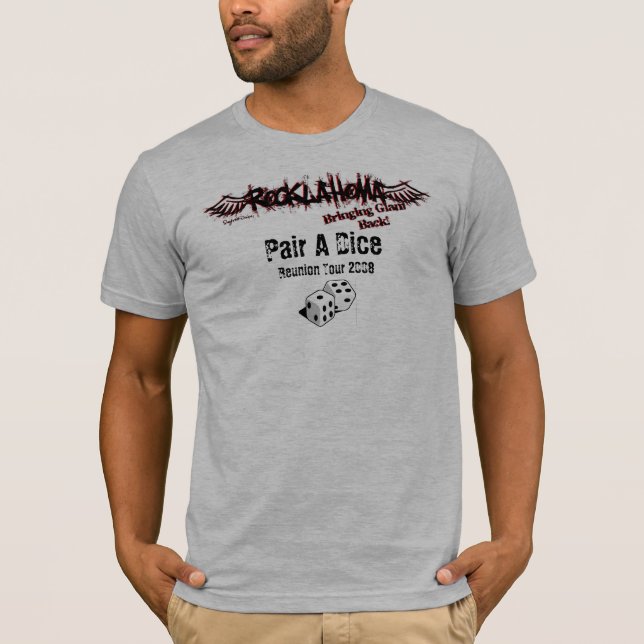 2008 Rocklahoma Grey Pair A Dice Tshirt (Front)