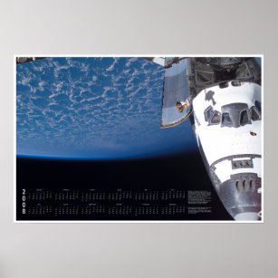 2008 Space Shuttle Calendar Poster