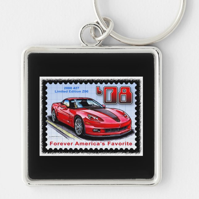 2008 Special Limited Edition Corvette 427 Z06 Keychain (Front)
