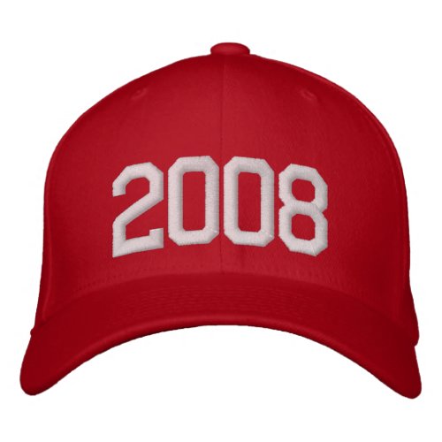 2008 Year Embroidered Baseball Cap