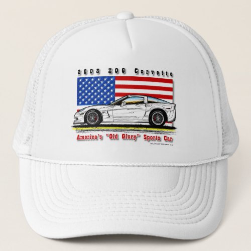 2008 Z06 Corvette Baseball  Trucker Cap