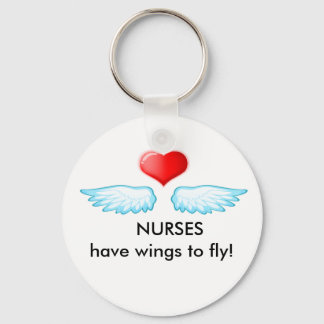 2009111418528,    NURSES have wings to fly! Keychain
