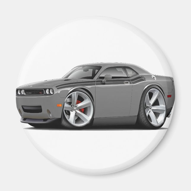 2009-11 Challenger RT Grey-Black Car Magnet (Front)