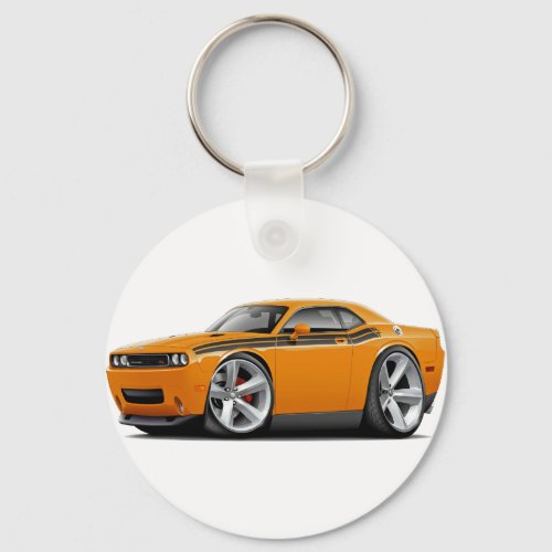 2009_11 Challenger RT Orange_Black Car Keychain