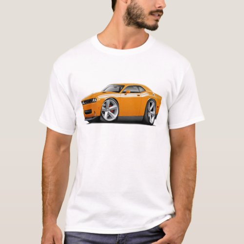 2009_11 Challenger RT Orange_White Car T_Shirt