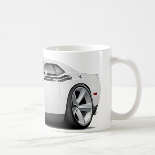 2009_11 Challenger RT White_Black Car Coffee Mug