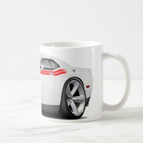 2009_11 Challenger RT White_Red Car Coffee Mug