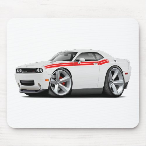 2009-11 Challenger RT White-Red Car Mouse Pad