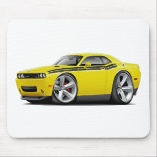 2009-11 Challenger RT Yellow-Black Car Mouse Pad