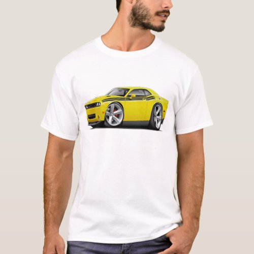 2009_11 Challenger RT Yellow_Black Car T_Shirt