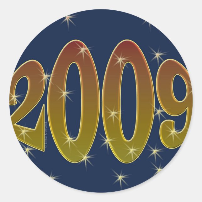 2009 Bloat Centered Classic Round Sticker (Front)