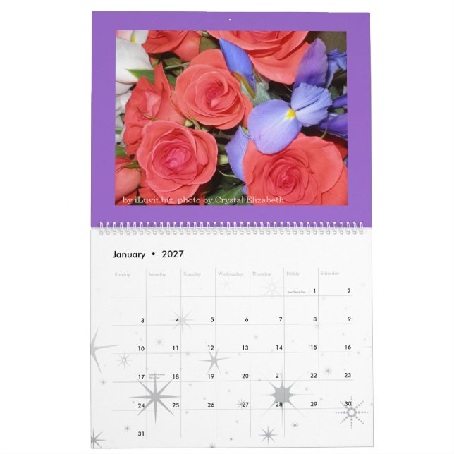 2009 Calendar - Say it with Flowers - Customized (Jan 2027)