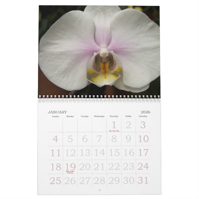 2009 Flowers Calendar (Jan 2026)