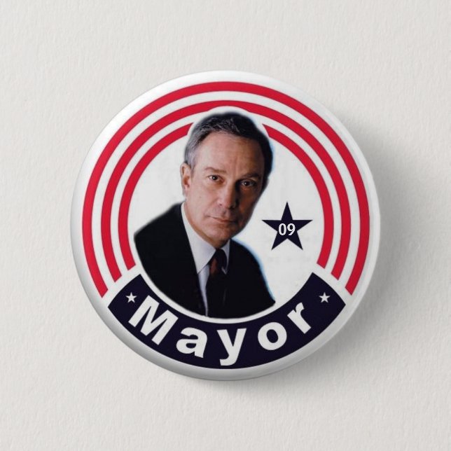 2009 Mayor Bloomberg Button (Front)