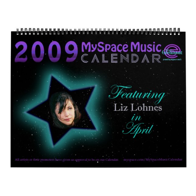 2009 MYSPACE MUSIC CALENDAR featuring LIZ LOHNES (Cover)