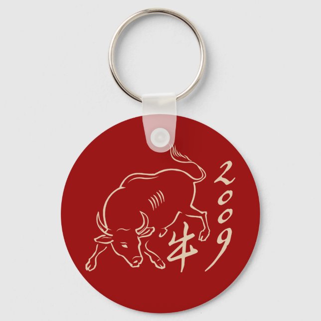 2009 year of the ox  - new year keychain (Front)